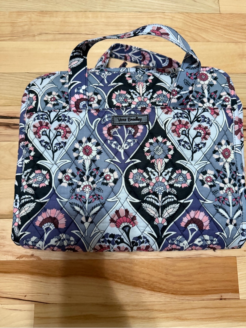 Vera Bradley Purple Floral Quilted Cosmetic Case